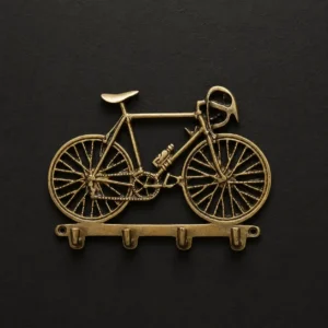Vintage Brass Key Holder Bicycle Shaped